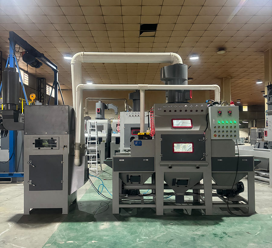 深圳百超機械設備輸送式自動噴砂機設備實拍圖 深圳百超機械設備輸送式自動噴砂機設備實拍圖